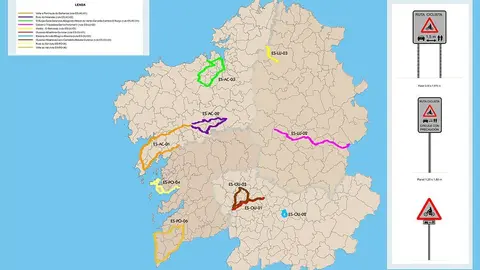 A iniciativa consistiu na colocaci&oacute;n de m&aacute;is de 300 sinais en 10 percorridos das v&iacute;as auton&oacute;micas das catro provincias coa fin de alertar da presenza dos ciclistas.