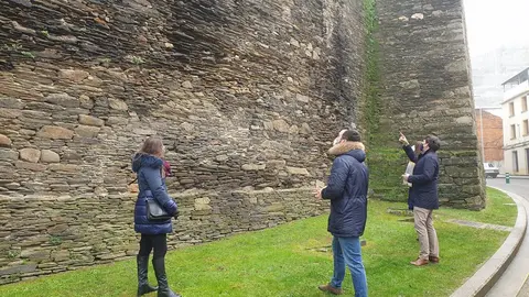 El delegado territorial, Javier Arias, explicó que se actuará sobre un tramo de 12 metros entre los cubos XXX y XXXI para resolver fisuras y otras patologías de la piedra.