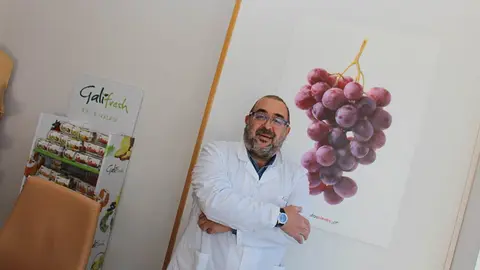 Eusebio Méndez, xerente de Galifresh, na sede da fábrica no polígono de Valadares. 