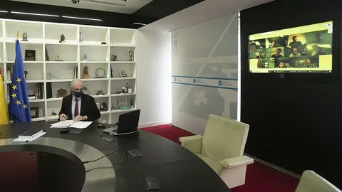 El vicepresidente segundo y conselleiro de Economía, Empresa e Innovación, Francisco Conde, se reunió esta semana con el Comité de expertos de la Civil UAVs Initiative.