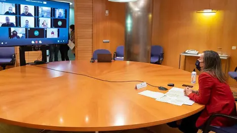 A conselleira de Infraestruturas e Mobilidade, Ethel Vázquez, reuniuse por videoconferencia coa Asociación de Afectados pola AP-9, con veciños de Trasmañó, con representantes dos empresarios de Redondela e coa ANPA do IES de Chapela.