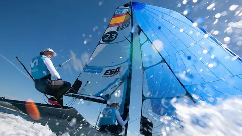 Tamara Echegoyen y Paula Barceló. Clases Olímpicas Real Federación Española de Vela, 2020 I ©Sailingshots by María Muiña Photography
