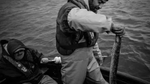 Pescadores de Lampreia en Caminha. 