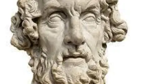 Homero. (Siglo VIII a.C.) Poeta griego al que se atribuye la autoría de la Ilíada y la Odisea, los dos grandes poemas épicos de la antigua Grecia.