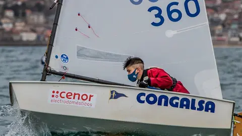 Bruno Iglesias, de Ribeira, fue el regatista más destacado. © ROSANA CALVO.