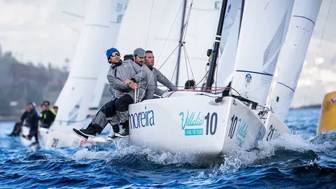 El lider La Guardia&Moreira del patrón lucense-vigues Gonzalo Araújo. ©SAILINGSHOTS BY MARÍA MUIÑA PHOTOGRAPHY.