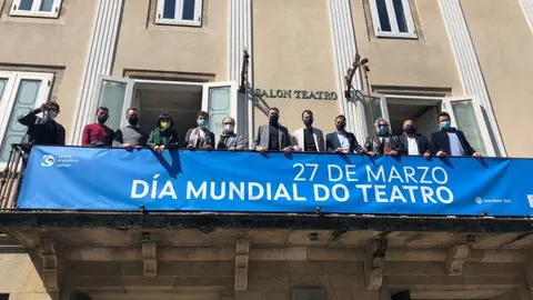 O conselleiro de Educación, Cultura e Universidade participa nos actos conmemorativos no Salón Teatro, sede do Centro Dramático Galego.
