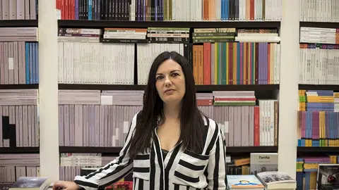 Ledicia Costas na libraría Cartabón PABLO VÁZQUEZ VARELA.