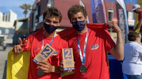 470 M Jordi Xammar y Nicolás Rodríguez, subcampeones de Europa 2021.
MANU SALMERON/WHATS-STUDIOS PARA RFEV. 
