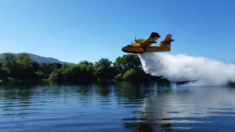 El avión del Grupo 43 del Ejército del Aire. 