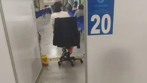 Zona de vacunación en el IFEVI, Vigo. ARCHIVO. 