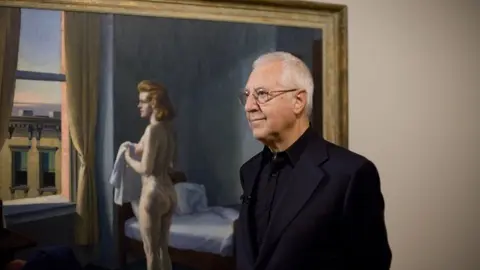 Tomàs Llorens en la inauguración de la exposición Hopper, de la que fue comisario. Museo Nacional Thyssen-Bornemisza, 2012.