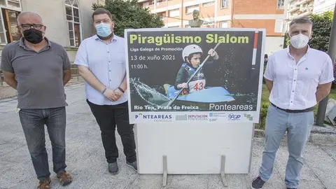 A praia da Freixa, escenario da Copa Galega de Promoción de Slalom de piragüismo para rapaces e rapazas de 7 a 14 anos.