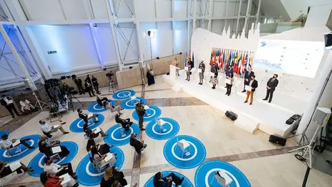 O presidente do Goberno galego participou no encontro cos beneficiarios das Bolsas de Excelencia Mocidade Exterior (Beme).