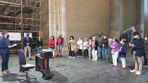 El delegado territorial de Lugo, Javier Arias, participó hoy en la jornada de puertas abiertas organizada para dar a conocer a la ciudadanía el monumento y los trabajos de rehabilitación que se ejecutan.