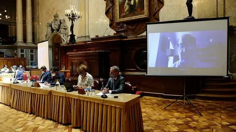 Ministro do Ambiente e da Ação Climática, João Pedro Matos Fernandes, participa por videoconferência na Comissão de Ambiente, Energia e Ordenamento do Território, Lisboa.