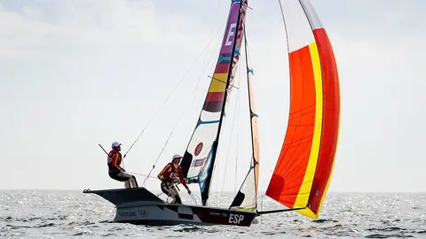 Támara Echegoyen y Paula Barceló - 49er FX . SAILINLINGSHOTS BY MARÍA MUIÑA/RFEV 