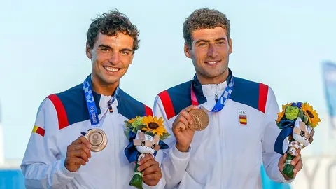 Jordi Xammar y Nicolás Rodríguez - Medalla de bronce en 470 Masculino. SAILINLINGSHOTS BY MARÍA MUIÑA/RFEV 