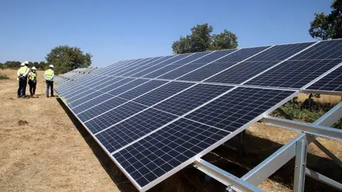 Planta fotovoltaica.