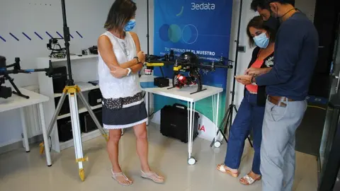 A directora da Axencia Galega de Innovación (Gain), Patricia Argerey, visitou en Lugo a empresa 3edata Ingeniería Ambiental, que participou en varios proxectos do Polo.