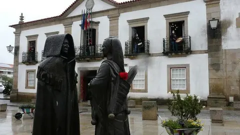 Plaza donde se encuentra la casa consitorial de Miranda do Douro. 