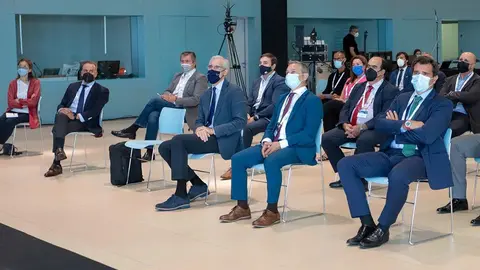 Conde explicó el lanzamiento de la convocatoria para seleccionar nuevas empresas tractoras que acompañen a la Xunta en este proyecto pionero es una de las 30 actuaciones contempladas en la nueva Estrategia 2021-2025 del Polo Aeroespacial de Galicia. ARCHIVO.