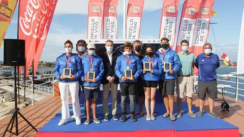 Los oros Alba Díaz, Miguel Rodríguez, Claudia Sobral. Pablo Astiazarán y Benjamín Prikryl. PEDRO SEOANE. 