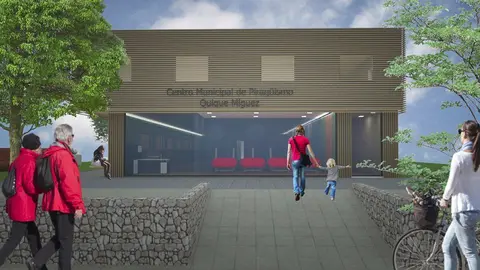 A proposta a executar buscará abrir a zona de adestramento, na planta baixa, ao Miño, cun sala de espera, entrada lateral, acceso adaptado, almacén de piraguas, e vestiarios.