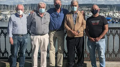  Carlos Oliva, Manuel Pedro Seoane, Enrique Tostado, Manuel Seijas, José Antonio García en la reunión de la Semana Abanca en Sada.