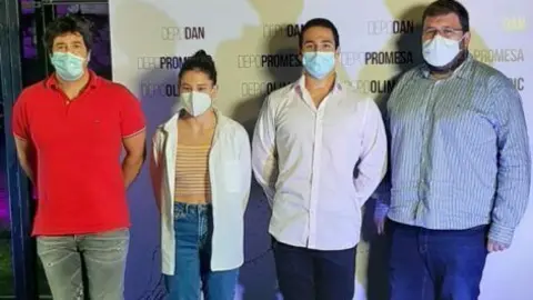 Pablo Cabana, Iria Lemos e Sofía Carballo.