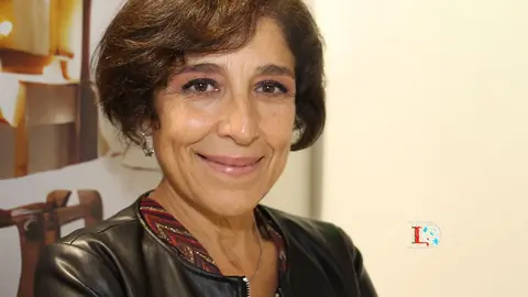 Concepción de Vega, en la feria Fairway, en Santiago de Compostela. 