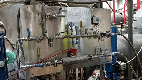 Sonda de monitorización de la corrosión desarrollada por AIMEN e instalada en la planta de Reykjavik Energy, en Islandia. 