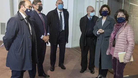 A conselleira de Medio Ambiente, Territorio e Vivenda e os reitores das tres universidades galegas asinaron un convenio de colaboración para o desenvolvemento dos traballos.