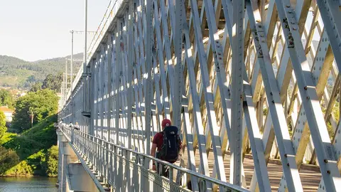 Ponte Internacional que comunica Valença con Tui. 
