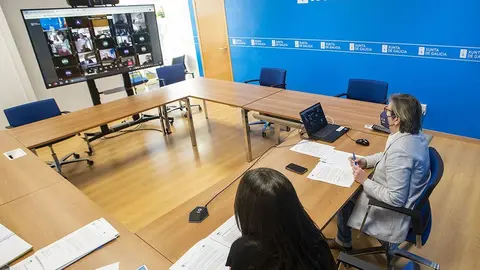 La conselleira do Mar, Rosa Quintana, preside por videoconferencia el pleno del Consello Galego de Pesca para someter a debate o ditame sobre a estratexia de Galicia en la defensa de sus intereses ante la revisión de la Política Pesquera Común.