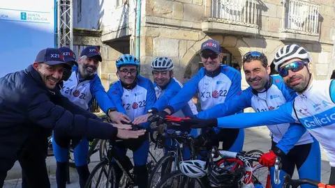 Realizouse un traxecto en bicicleta de parte da primeira etapa da volta ciclista a Galicia, que se celebrará do xoves ao domingo da próxima semana.