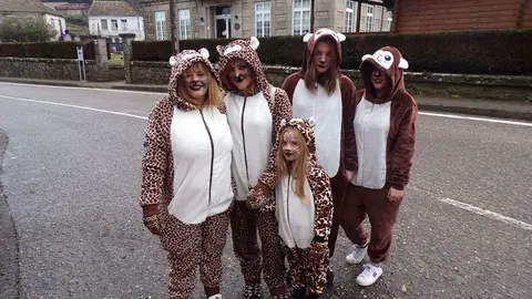 Unha comparsa arbense de 2018. 