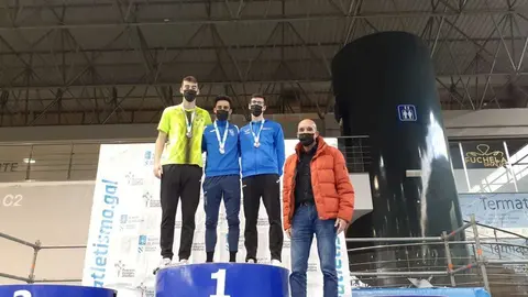 Hugo Vázquez. Récord galego Sub20 dos 60 valos.