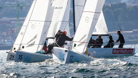 Abril Rojo, Abril Verde, Correa Kessler y Marnatura. J70 Spring &amp; Winter Series, Vigo. ©Sailingshots by María Muiña Photography