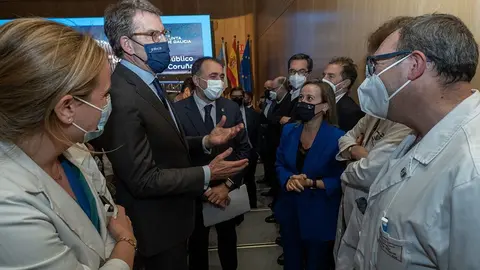 El presidente de la Xunta participó hoy en la presentación del proyecto del nuevo Hospital Público de A Coruña.