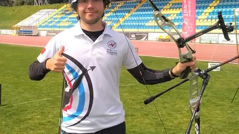 O atleta da Subzone Academia de Tiro com Arco (SATA), Nuno Carneiro.