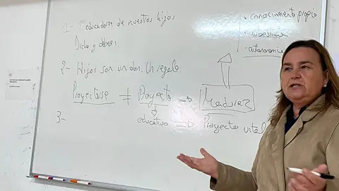 Manocha Ramos, durante la sesión anterior en Salvaterra. ARCHIVO.