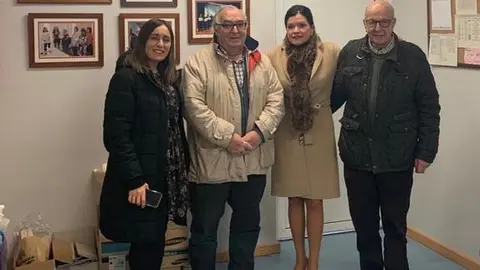 Visita da alcaldesa mosense a Asomamos, xaneiro de 2020. ARQUIVO.