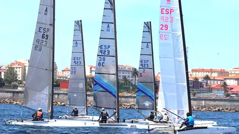 El grupo de cabeza de Clase A... López, Doreste, Grau, Ameixenda y Acosta PEDRO SEOANE.