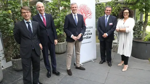 O presidente da Xunta, Alfonso Rueda, participa na clausura da XXII Asemblea xeral de socios da Asociación Galega da Empresa Familiar (AGEF). Hotel Quinta da Auga, Santiago de Compostela, 16/06/22.