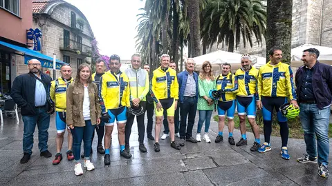 O presidente da Xunta chegou esta mañá a Caldas de Reis (Pontevedra) no seu percorrido polo Camiño Portugués.