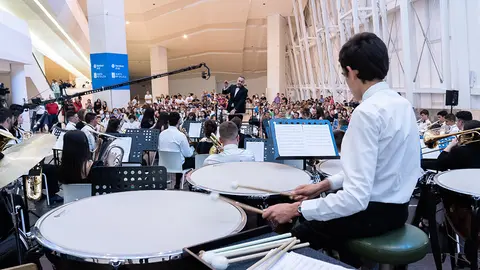 La Cidade da Cultura acoge el V Festival de Bandas infantiles y Juveniles de Galicia con alrededor de 600 chicos y chicas de 12 agrupaciones.