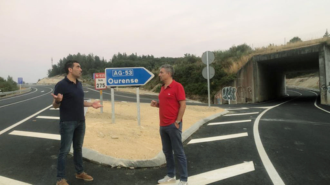 O delegado territorial da Xunta en Pontevedra, Luis López, e o alcalde do concello castrense, Adolfo Campos, supervisaron a posta en marcha deste novo enlace.
