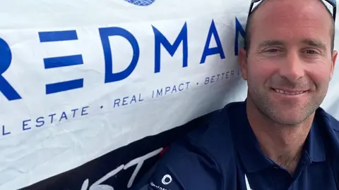 Pablo Santurde a bordo del Redman con el que ganó la Transat Jaques Vabre.