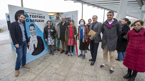 O secretario xeral de Cultura, Anxo M. Lorenzo, inaugura a exposición '100% María Casares. O teatro é o refuxio'.